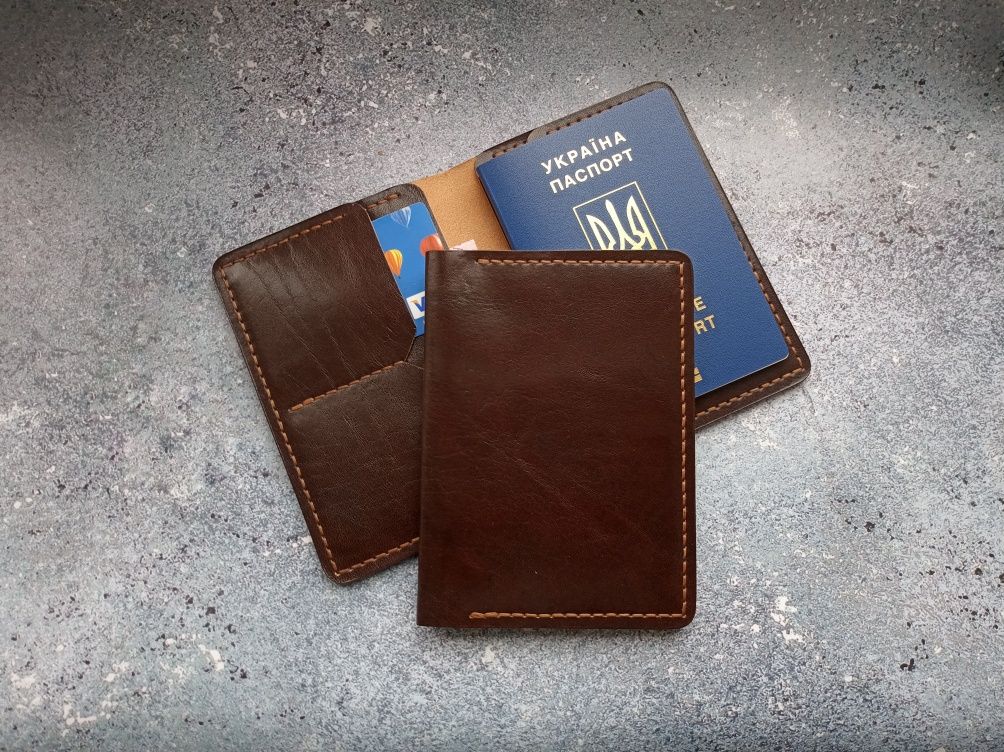 Шкіряне портмоне кожаный докхолдер холдер на документи паспорт права