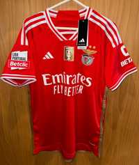 Camisola SL Benfica 23/24 patch campeao