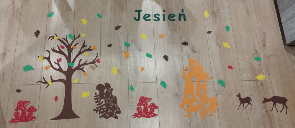 Jesień dekoracja jesienna na tablicę do przedszkola