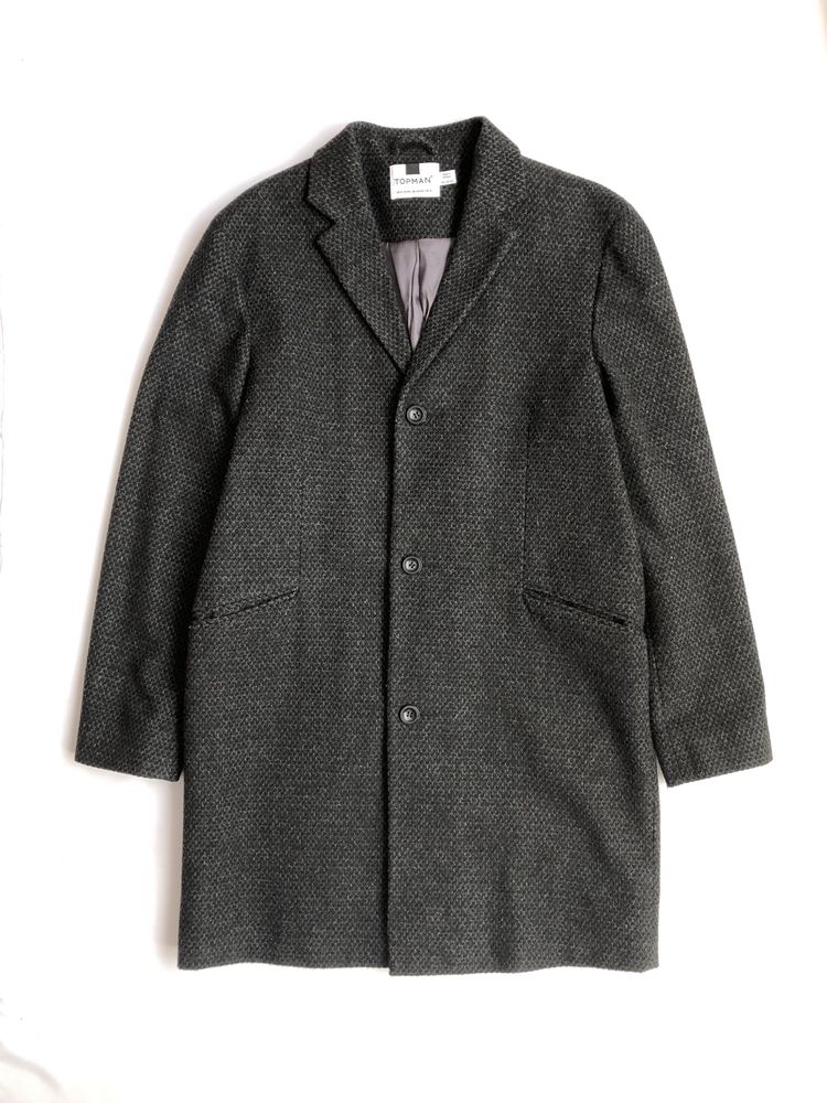 Класичне Чоловіче Пальто Topman Long Wool Coat