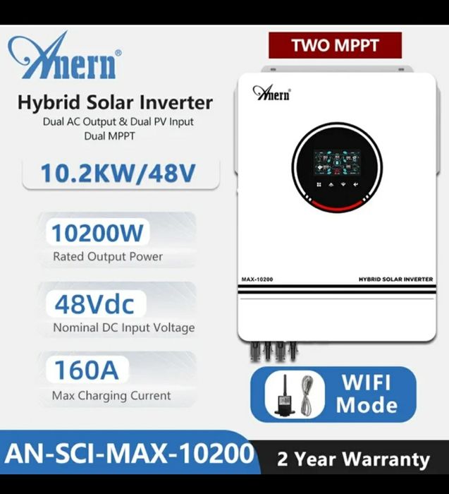 Наявність.Інвертор 10.2кВт 48V ANERN
