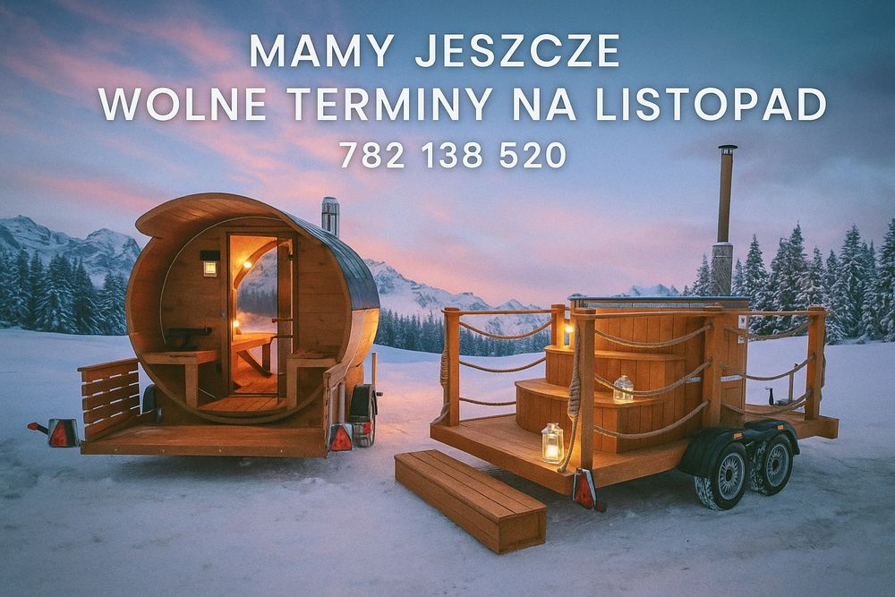 Balia mobilna, sauna mobilna (3 doby = transport gratis)