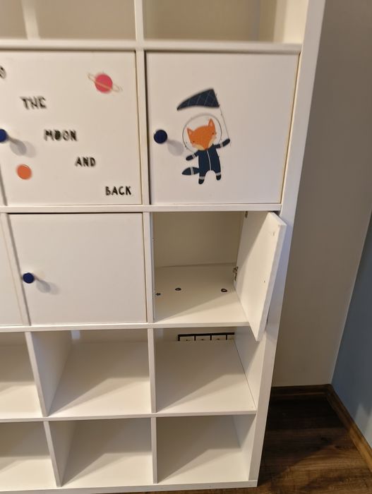 Regał Kallax 182x182 z wkładami