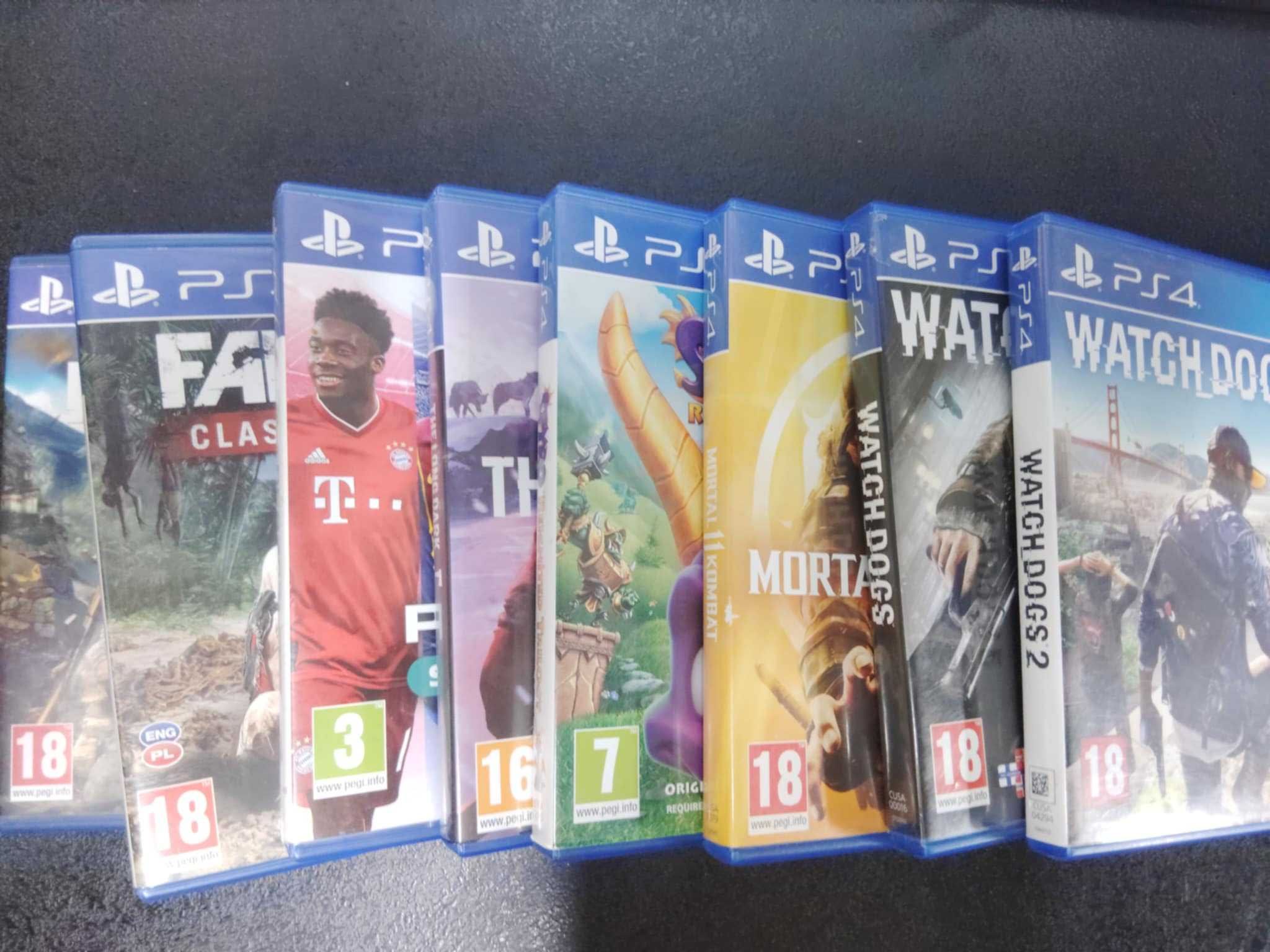 Zestaw 8 gier PS4, watch dgos, mortal, spyro, pes, the long, far cry