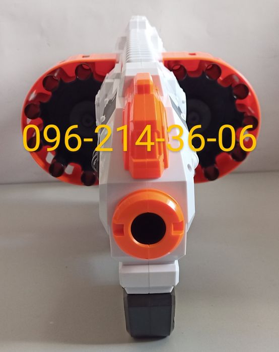 Бластер детский Пулемёт-Автомат на батарейках с мягкими пулями. Nerf