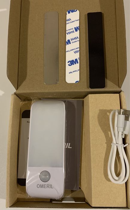 Omeril з датчиком руху,вмонтований акумулятор заряджається від mic usb