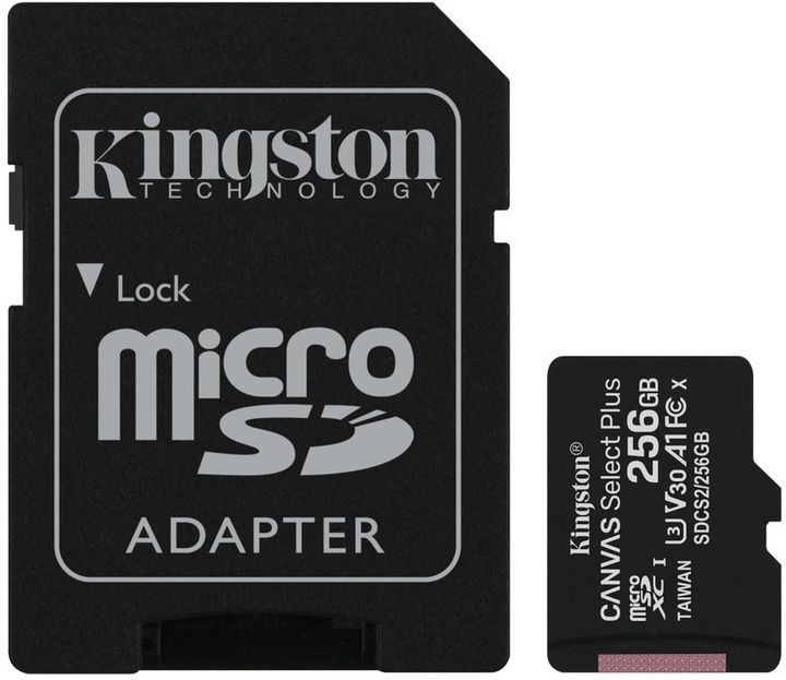 Карта пам'яті Kingston microSDXC 256GB Canvas Select Plus Class 10 UHS