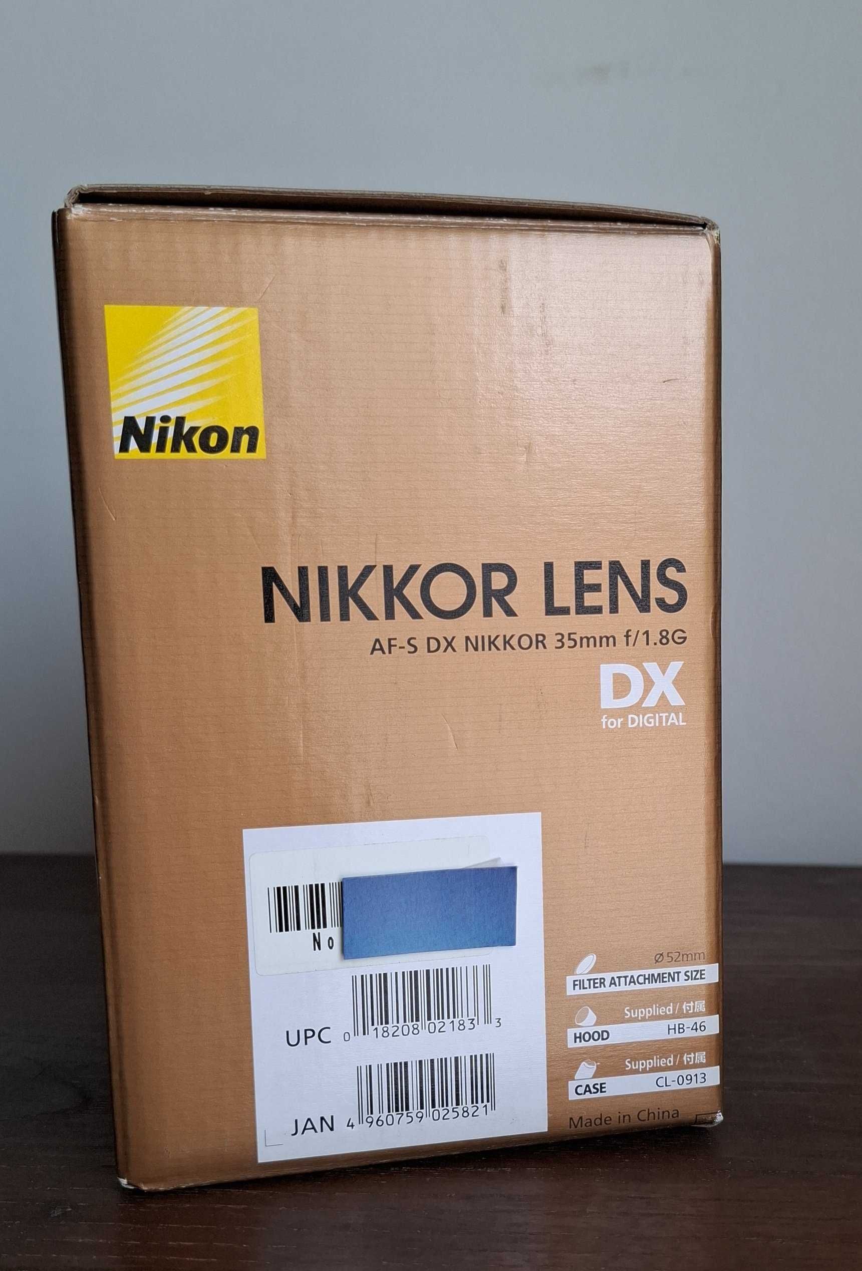 Objectiva Nikon Nikkor AF-S DX 35mm f/1.8G
