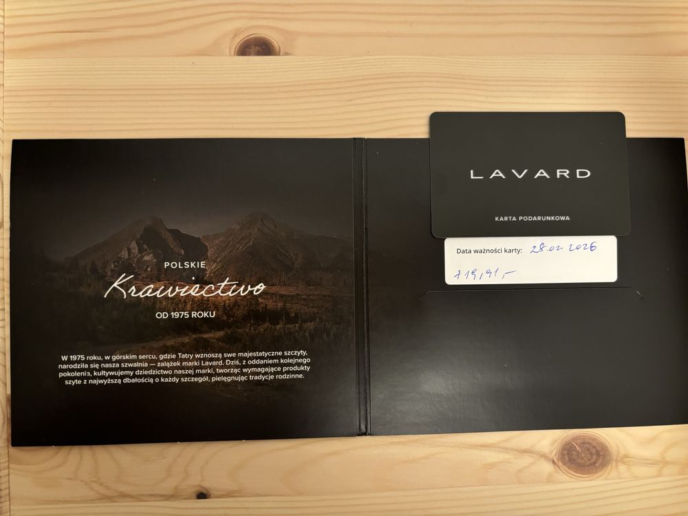 Karta podarunkowa Lavard