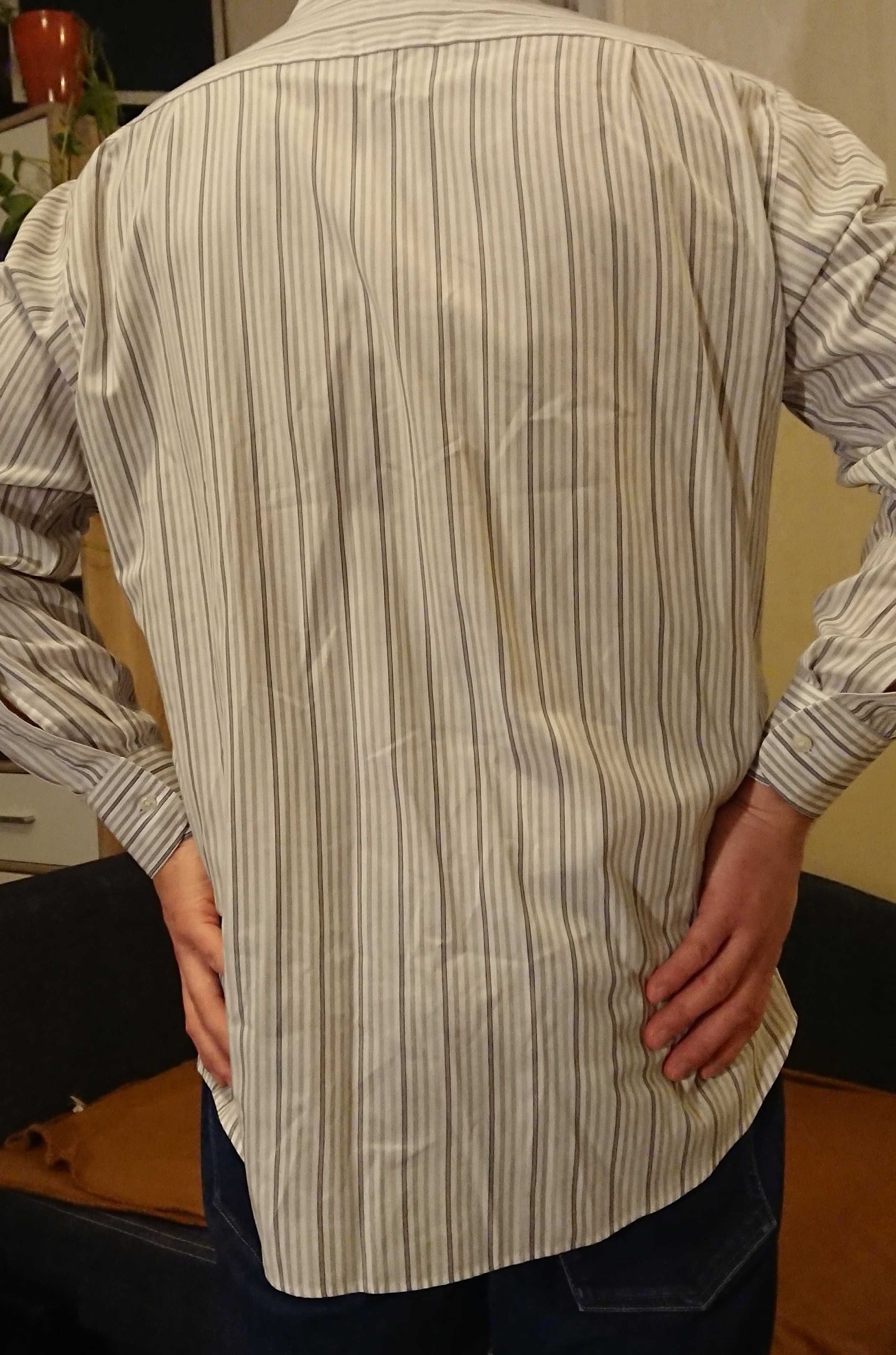 Koszula męska r. 42, 16,5, XXL Marks&Spencer długi rękaw w paski