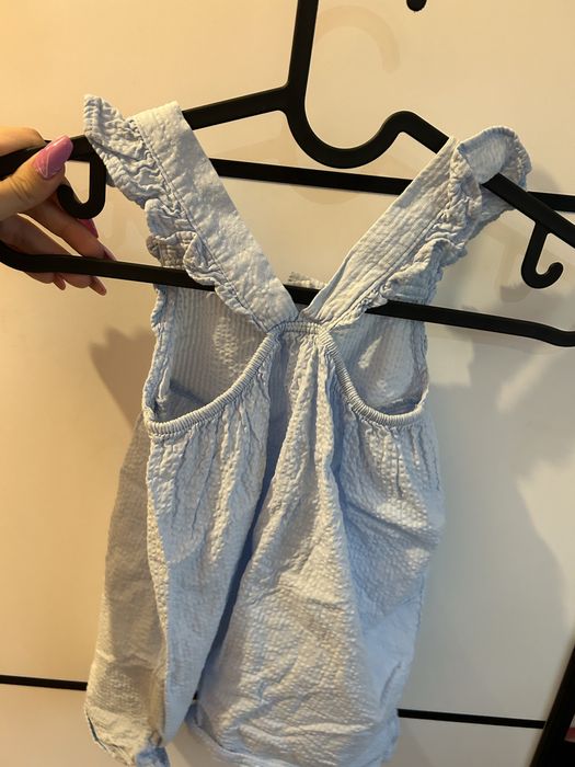 Jasnoniebieska sukienka na ramiączkach H&M 80-86