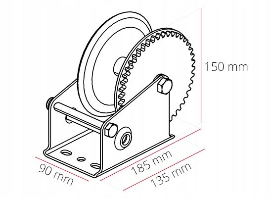 POKROWIEC NA WYCIĄGARKĘ ręczną korbową Dragon Winch