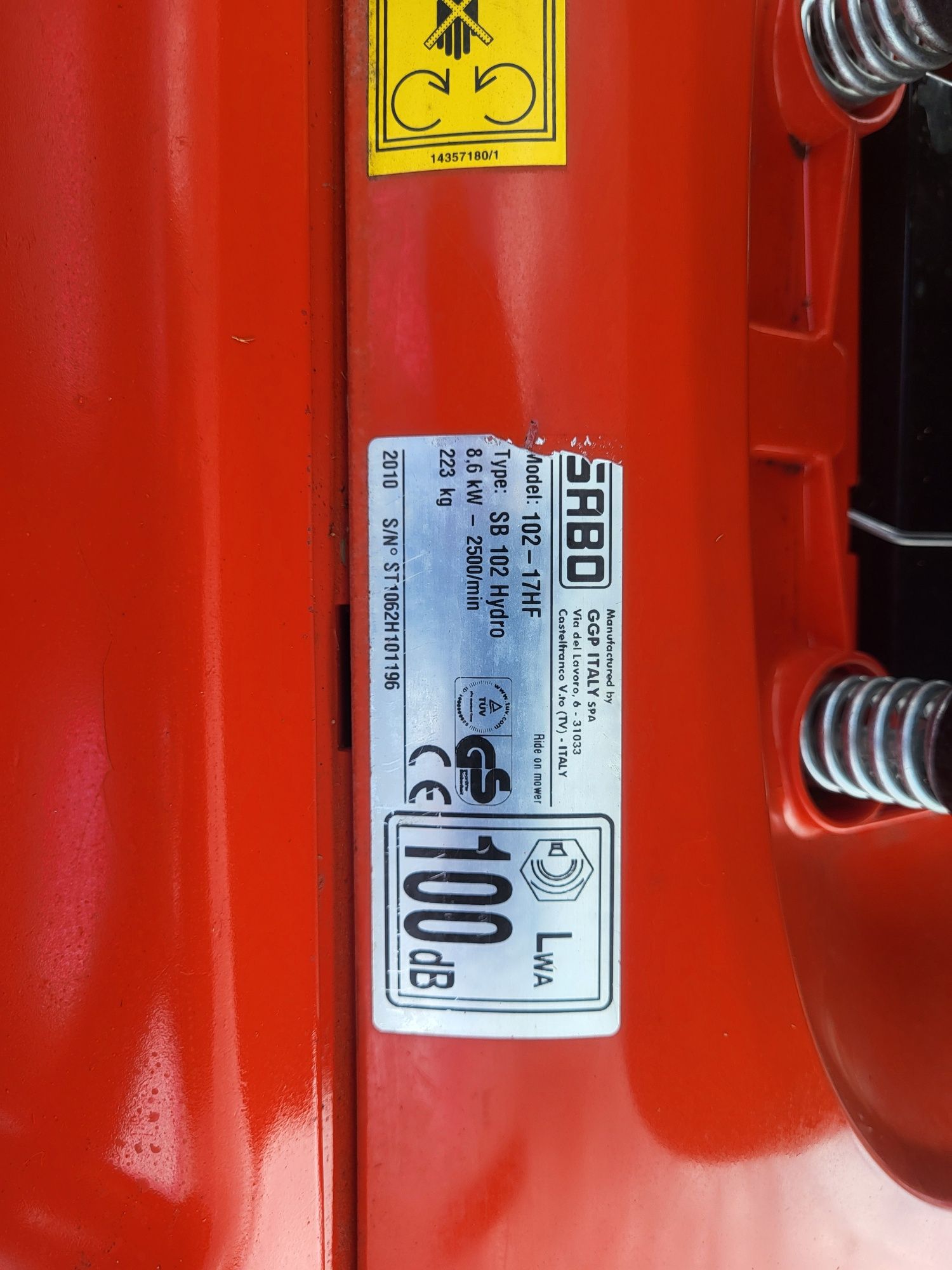 Traktorek Kosiarka SABO 17.5km Briggs&Stratton Pompa Oleju Hydro