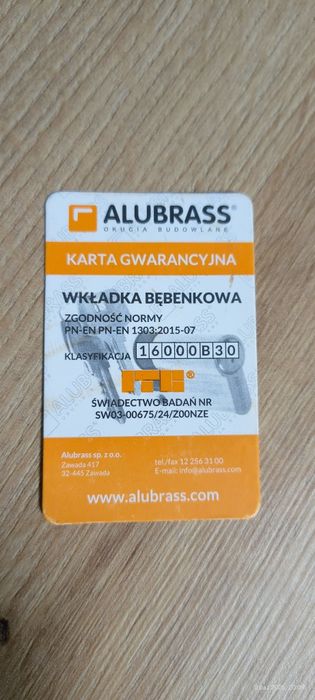 Komplet wkładek ALUBRASS