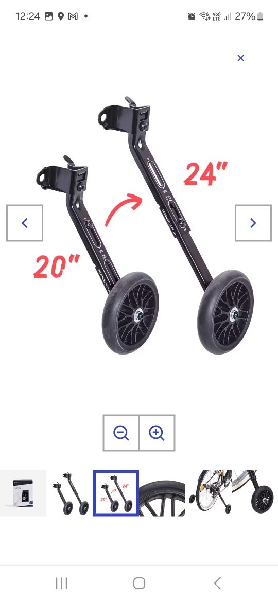 Boczne kółka do roweru dziecięcego 20" - 24" Decathlonn