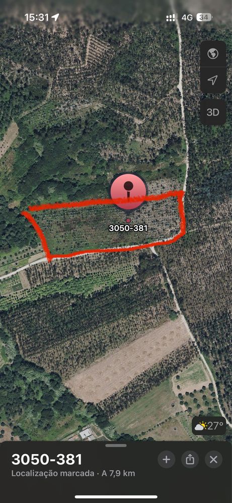 Terreno rustico 10000m2 com 3 frentes