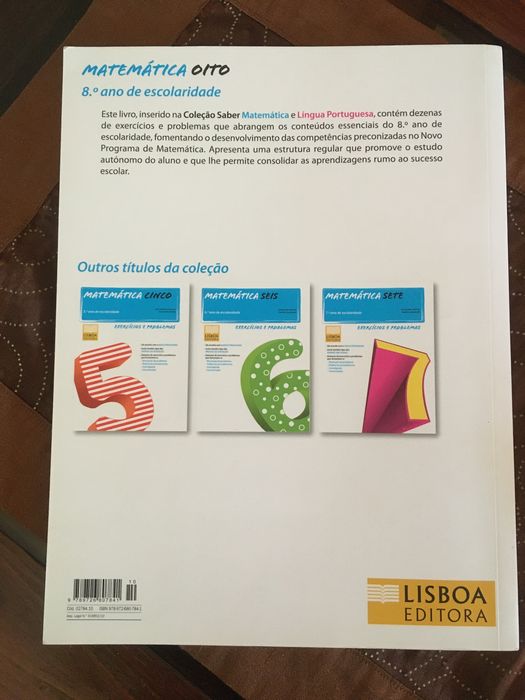 Matemática 8 (livro de exercícios e problemas