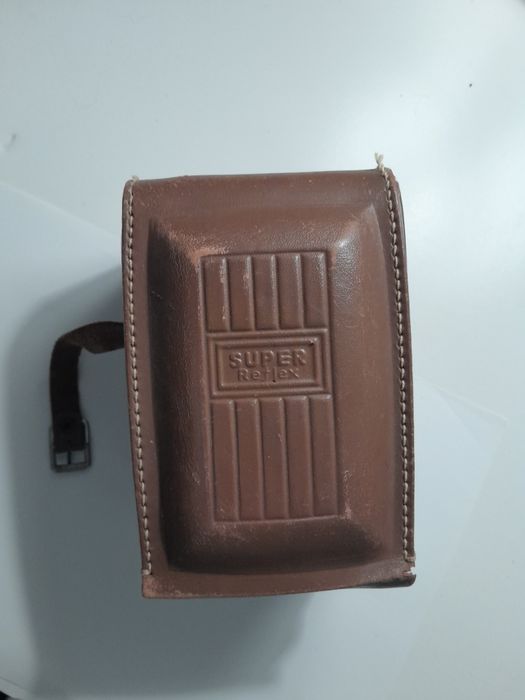 Câmara fotográfica Halina-Viceroy,década de 60, com  bolsa de couro.