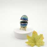 Jajko jajo faberge pojemniki szkatułka błękitnoniebieski