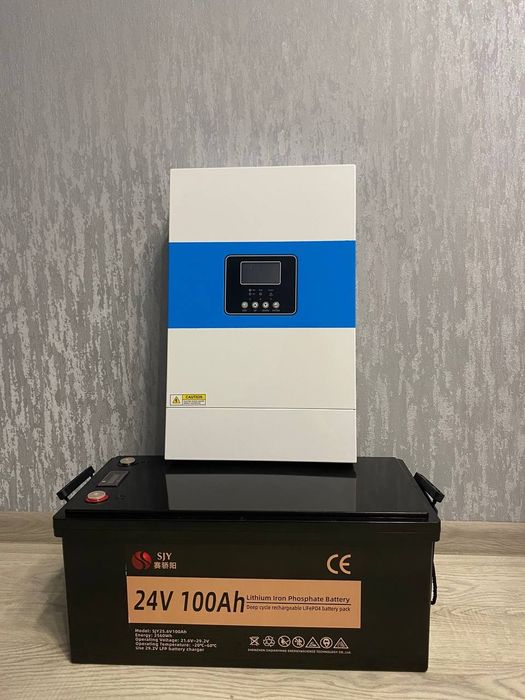 Комплект енергонезалежності  (інвертор 3.5кВт + АКБ LiFePo4 24v / 100a