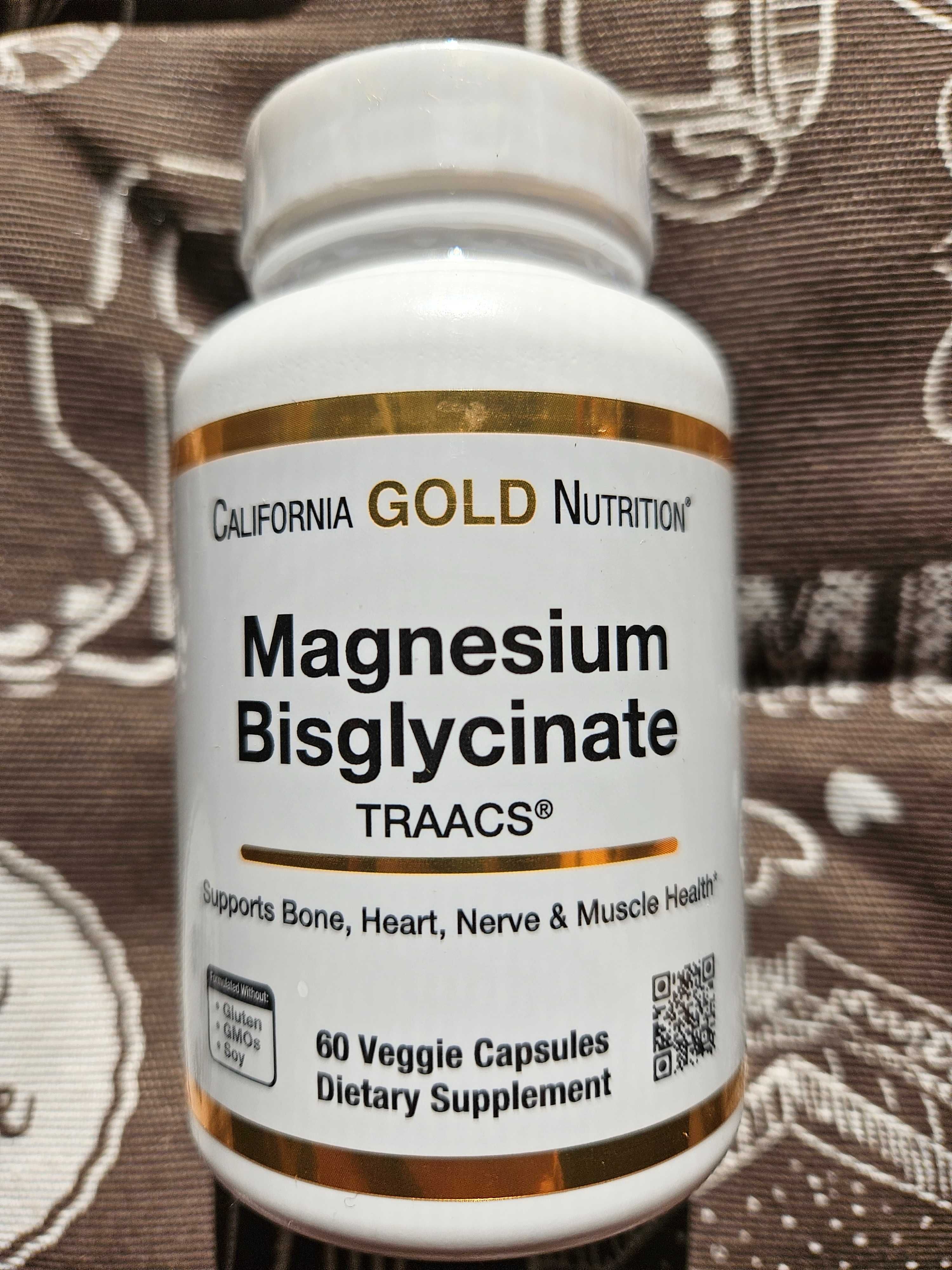 Магній бісгліцинат Бисглицинат магния California gold глицинат 60 240