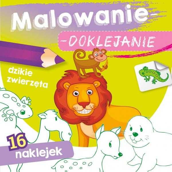 Malowanie doklejanie DZIEKIE ZWIERZĘTA Malowanka