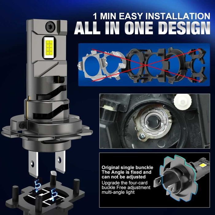 Retrofit LED S&D XSTORM H7 żarówki +800% więcej światła