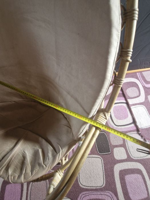 Zestaw mebli ogrodowych 4 fotele ratanowe beżowe siedziska stolik