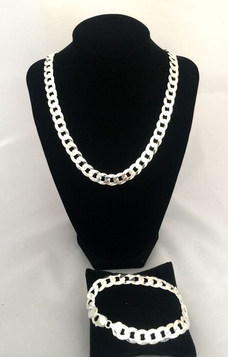 Nowa Srebrna męska bransoleta szerokość 10 mm próba 925. Sklep