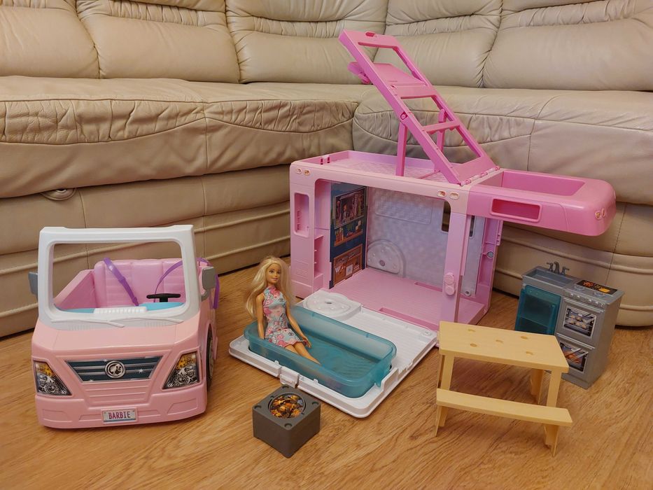 barbie, kamper 3w1, ghl93 plus lalka gratis