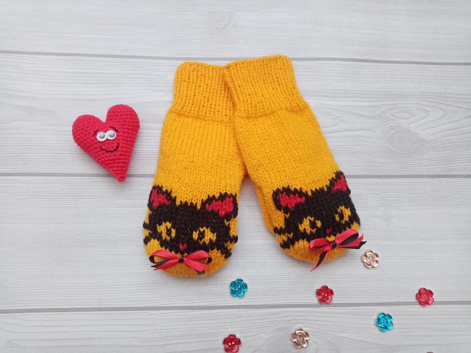 Вязаные варежки Hand made