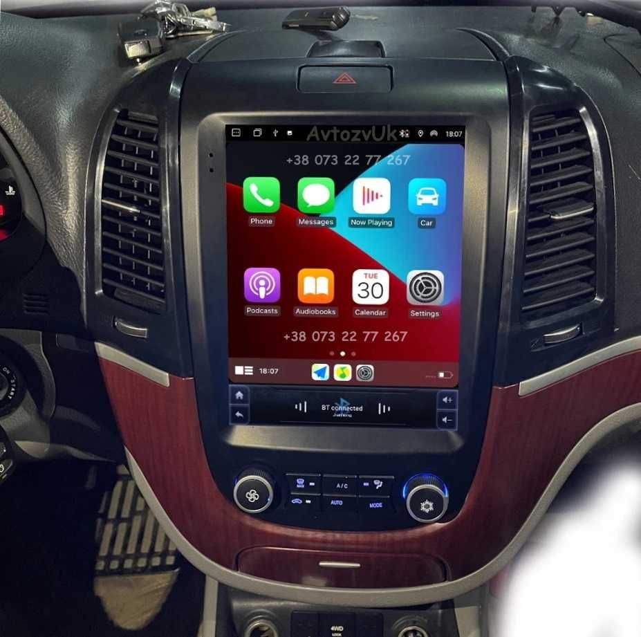Магнитола SANTA FE Hyundai Санта фе GPS USB Tesla CarPlay Android 14