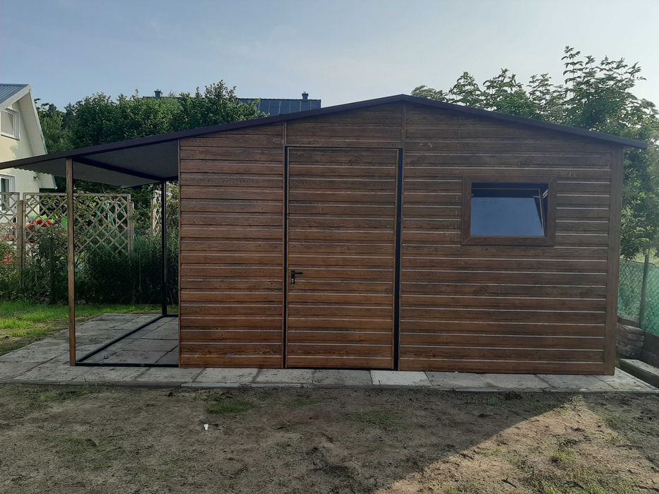 Domek Letniskowy Domek Na Narzędzie Hit z Wiatą profil o cynk