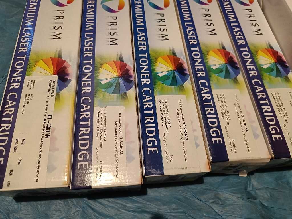 Tonery laserowe OKI 301 kolory zestaw C301DN C321DN MC342DN MC332DN