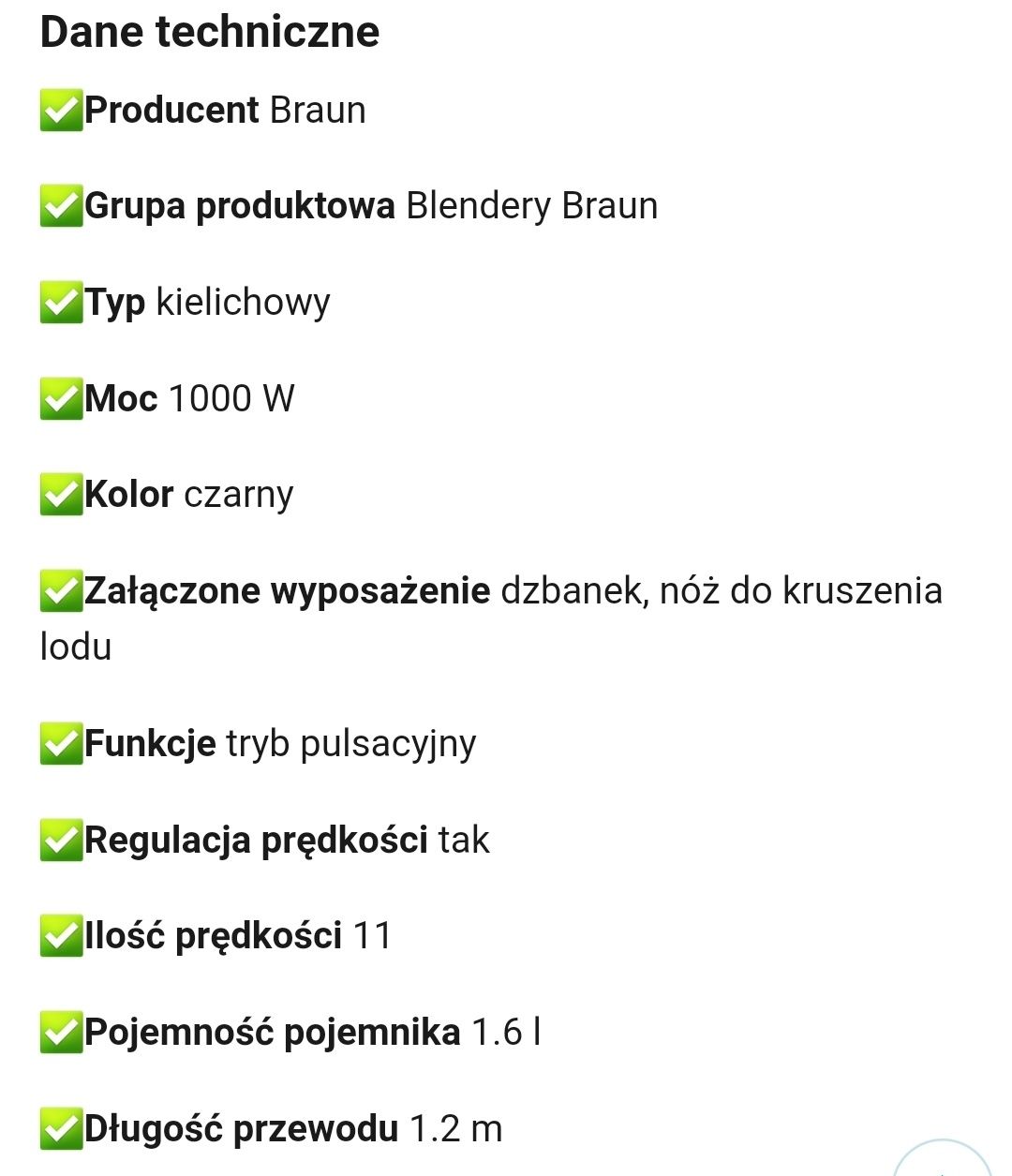 Blender kielichowy Braun