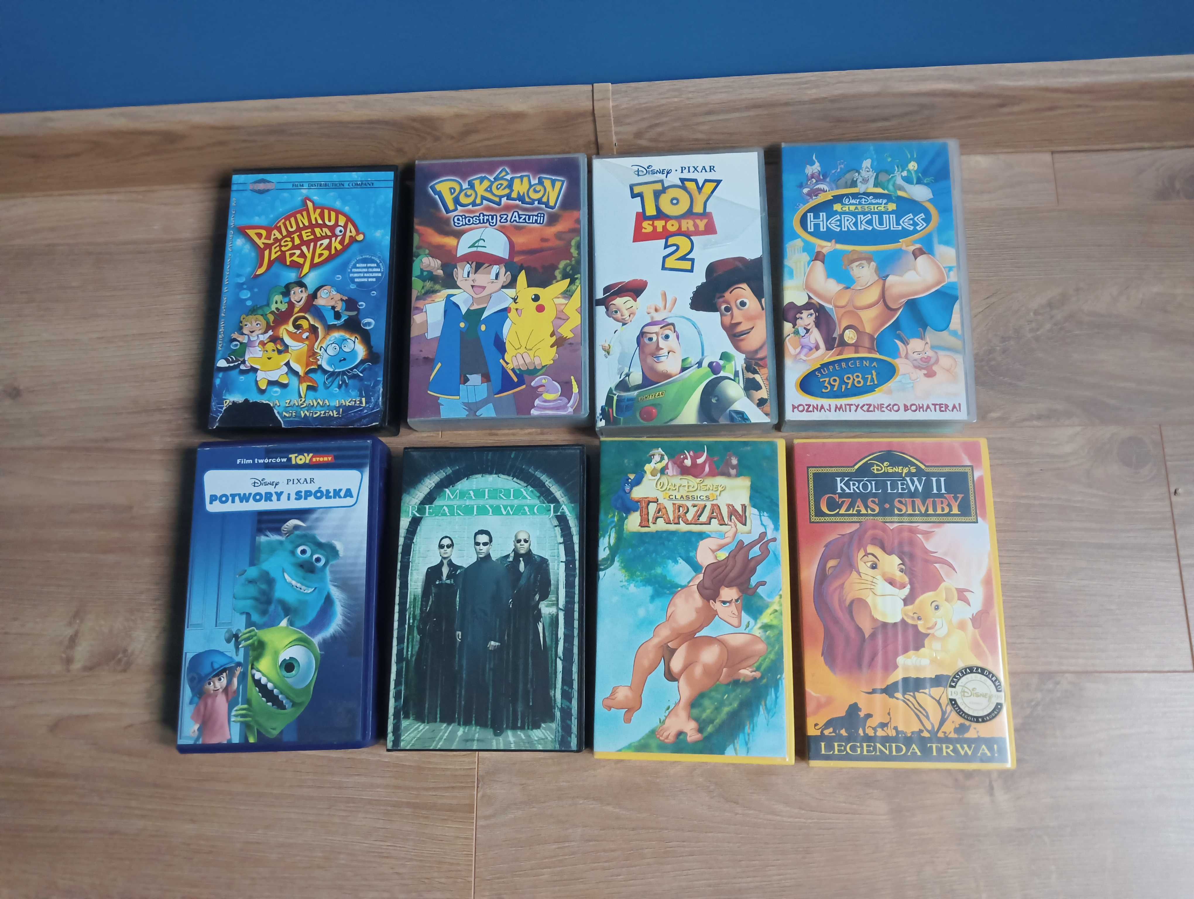 Kasety VHS - Bajki, Pokemon, Pixar, Disney, Matrix