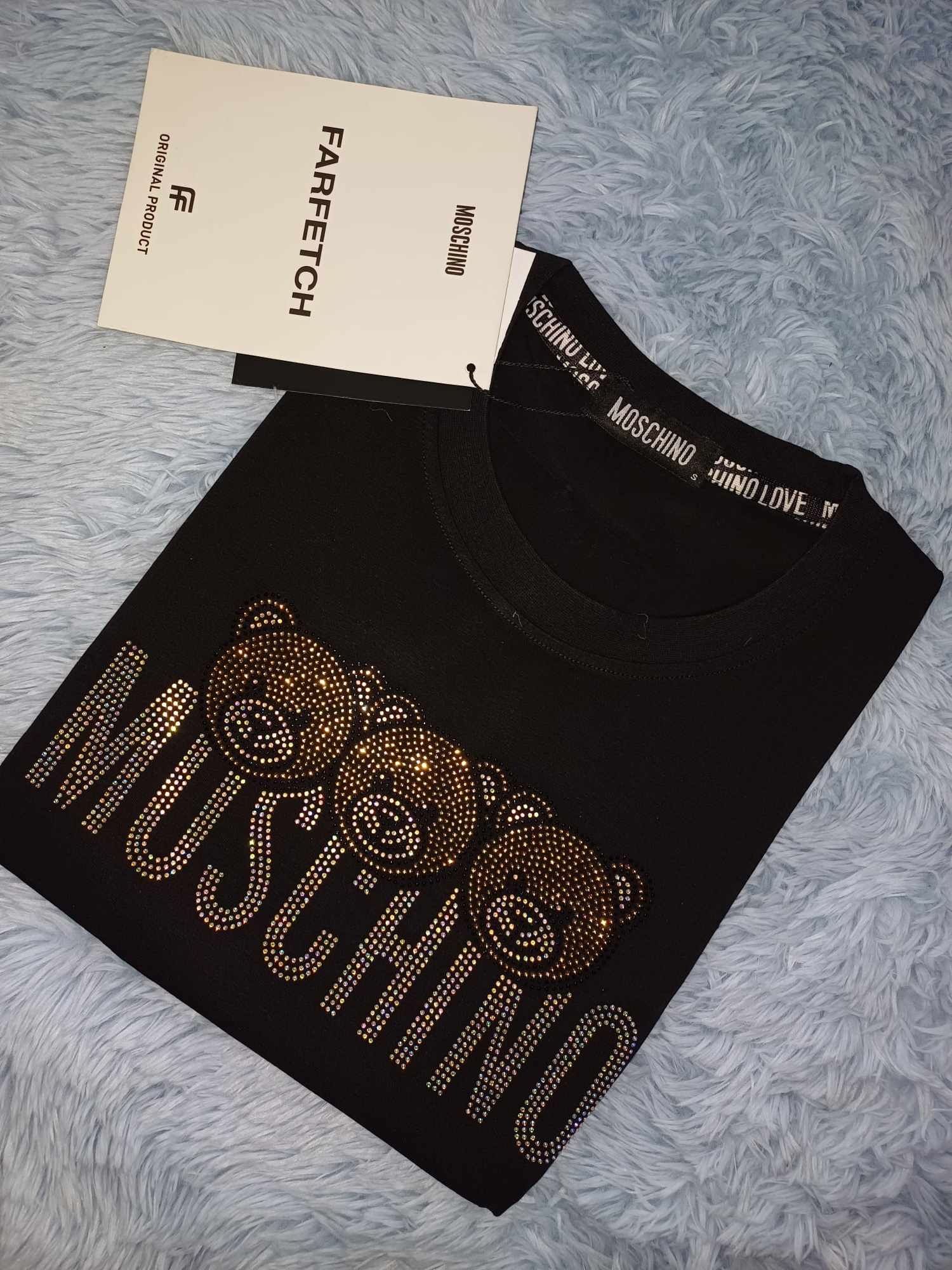 Nowa damska koszulka moschino czarna xl