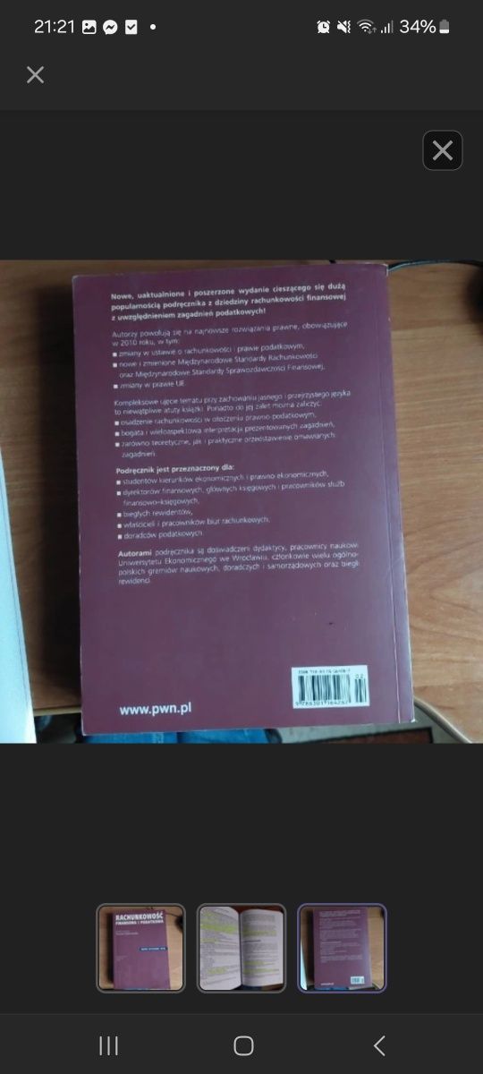 Rachunkowość finansowa i podatkowa Teresa Cebrowska