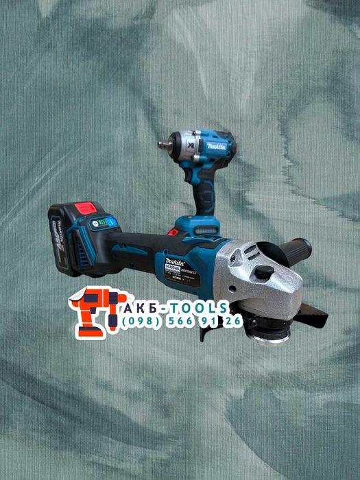 Безщітковий набір Makita 2/1 Гайковерт DTW650 Болгарка DGA504 Для СТО
