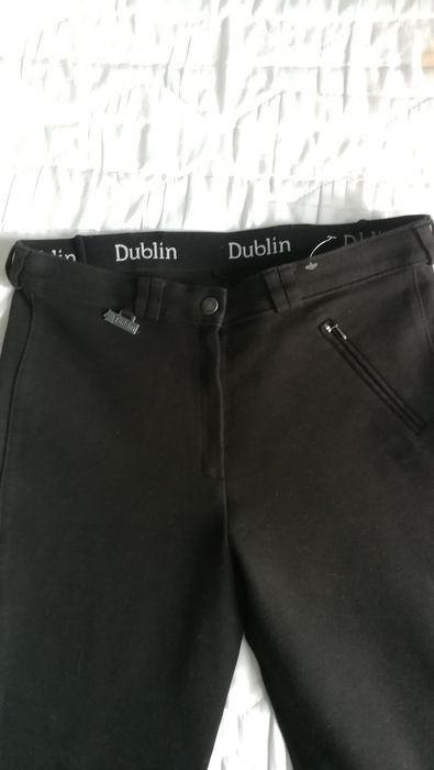 Nowe czarne bryczesy marki Dublin rozmiar M jazda konna Horse gloss p