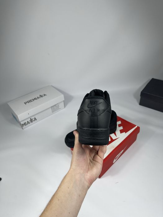 (БЕЗ ПЕРЕДОПЛАТИ) Кросівки Nike Air Force 1 Black чорні найк ар форс