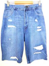 Getry legginsy z wysokim stanem imitacja jeansu emery 40 L