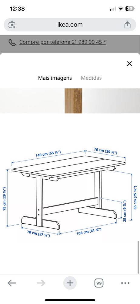 Mesa madeira com 4 cadeiras - nacknas ikea