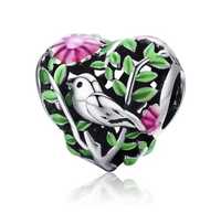 Charms Do Pandora Serce Kwiaty Wiosna Spring S925