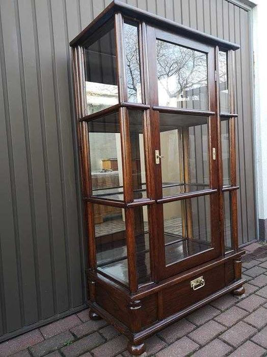 Witryna Serwantka Dębowa Unikat Politura Stara Antyk Po Renowacji