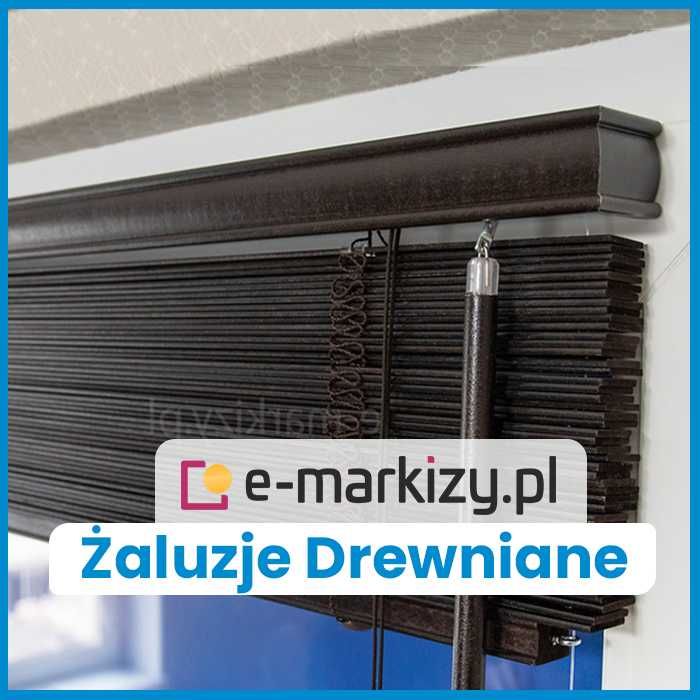 Żaluzje poziome DREWNIANE naturalne Lamela 25mm lub 50mm, na wymiar