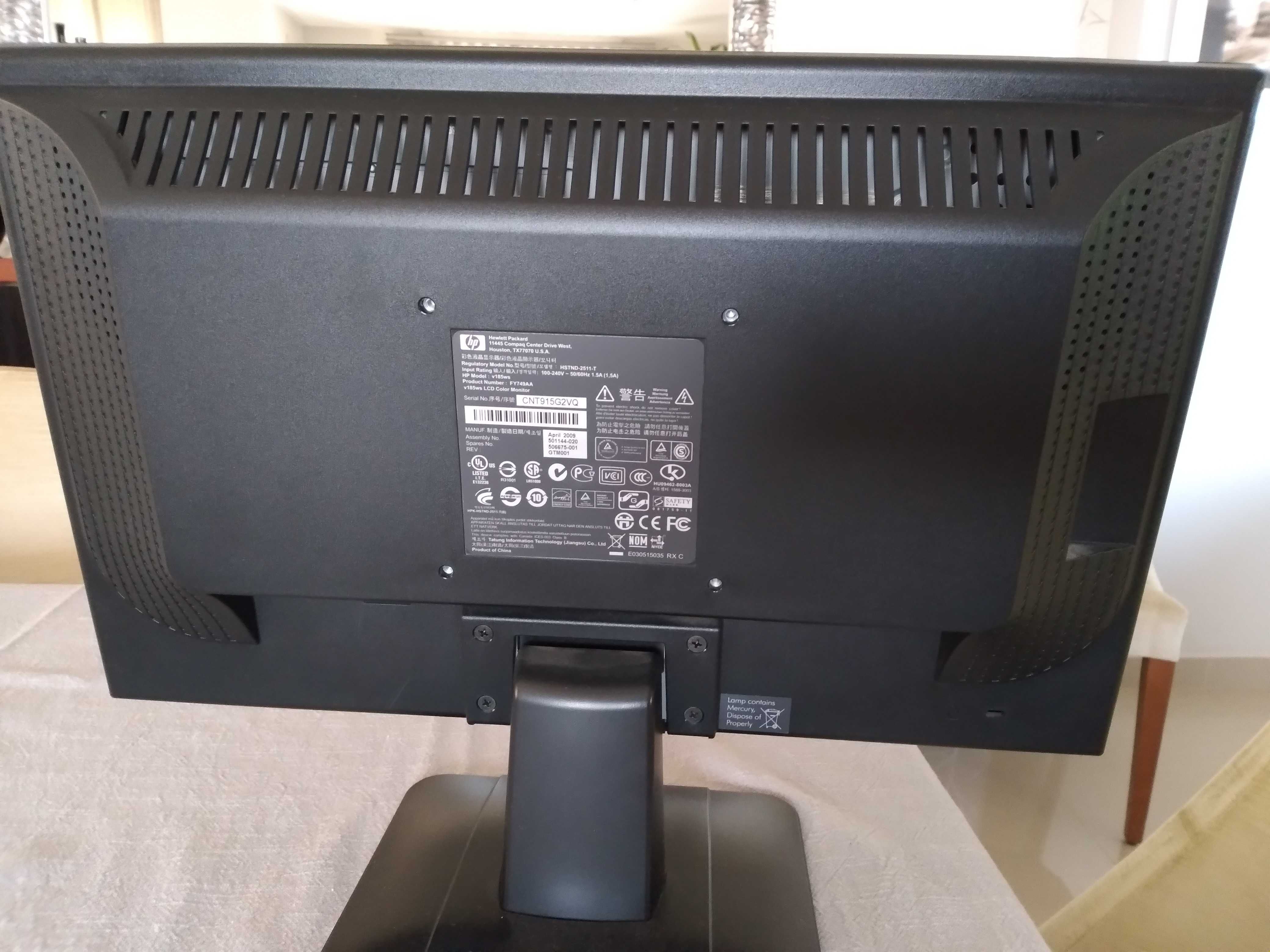 Monitor HP v185ws  18.5 Polegadas