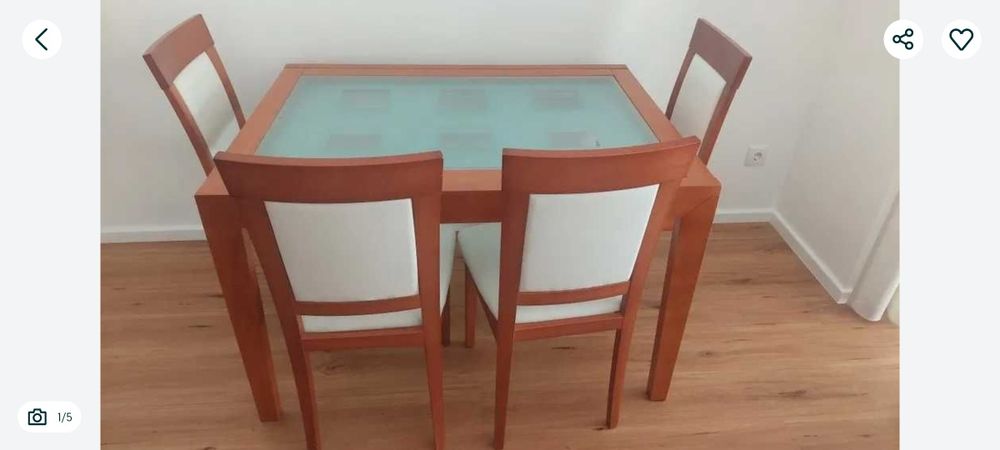 Mesa de jantar e 6 cadeiras