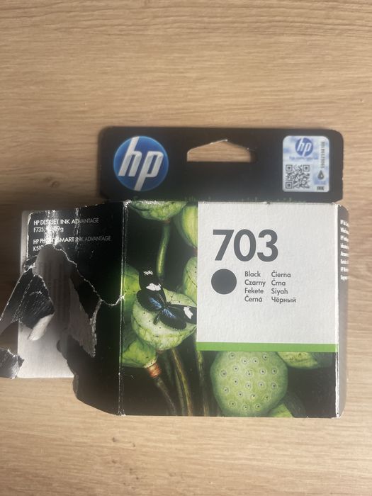 Nowy Czarny Tusz 703 do Drukarki HP