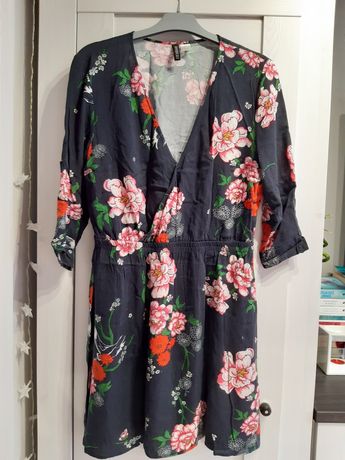 Sukienka midi w kwiaty H&M